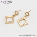 94728 square shape pendant beautiful design dubai jewelry gold earring for girlfriend gift